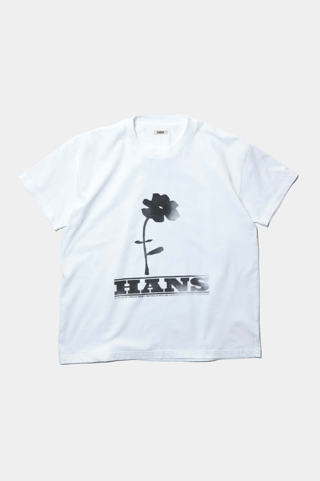 【HANS】FLOWER PRINT T-SHIRT / WHITE