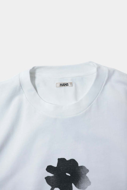 【HANS】FLOWER PRINT T-SHIRT / WHITE