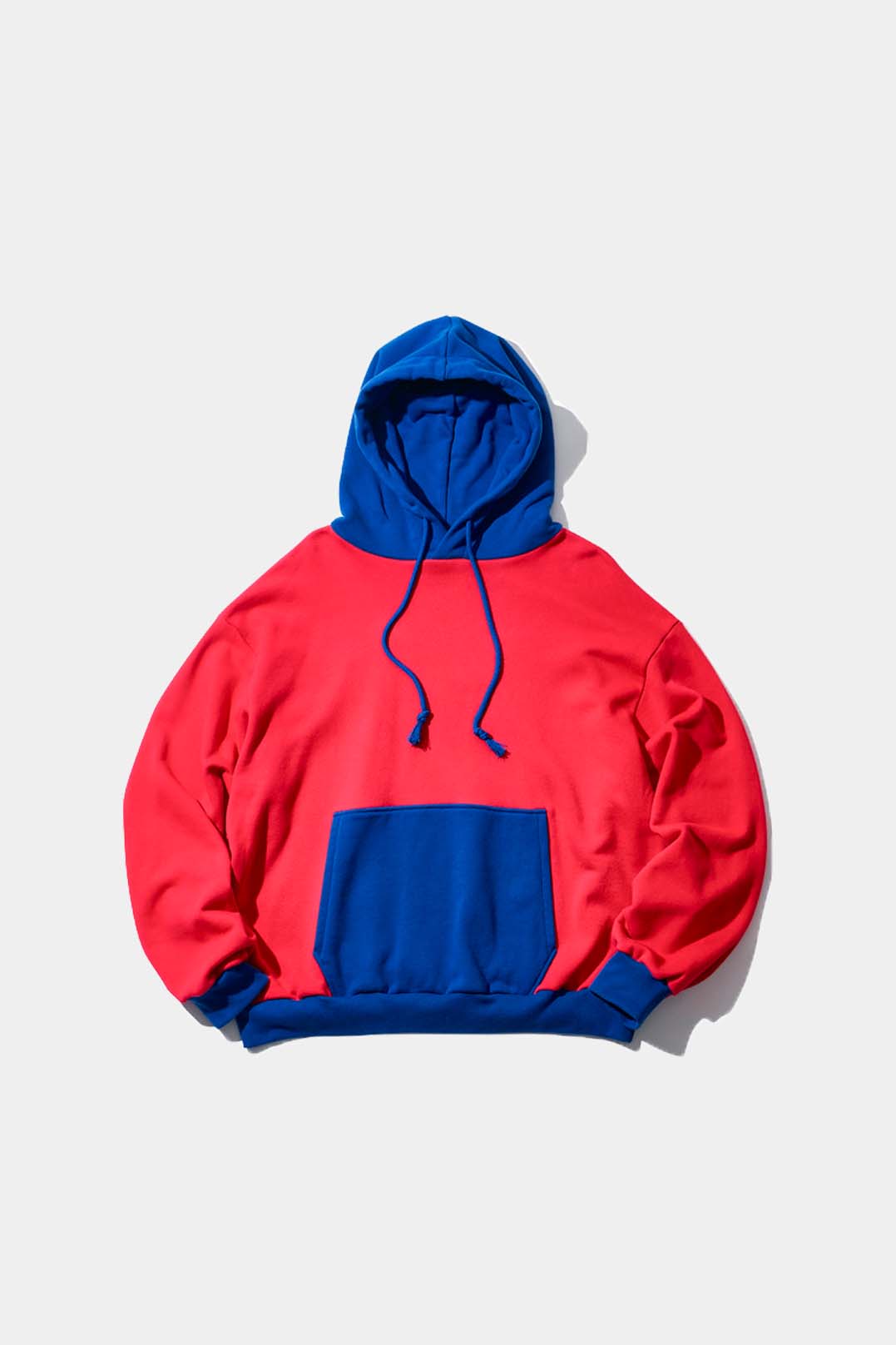 【KOOKY ZOO 】2TONE HOODIE / RED × BLUE