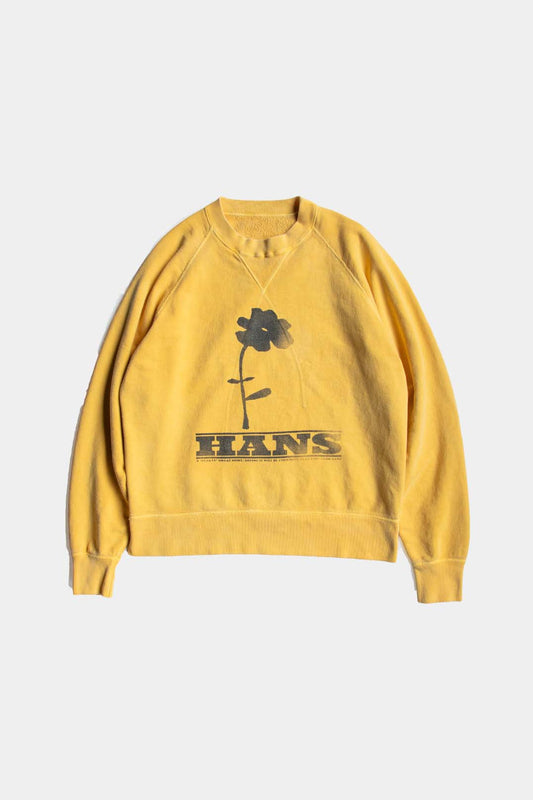 【HANS】FLOWER PRINT SWEAT / YELLOW