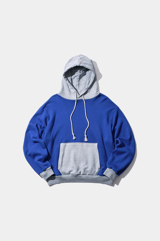 【KOOKY ZOO 】2TONE HOODIE / BLUE × GRAY