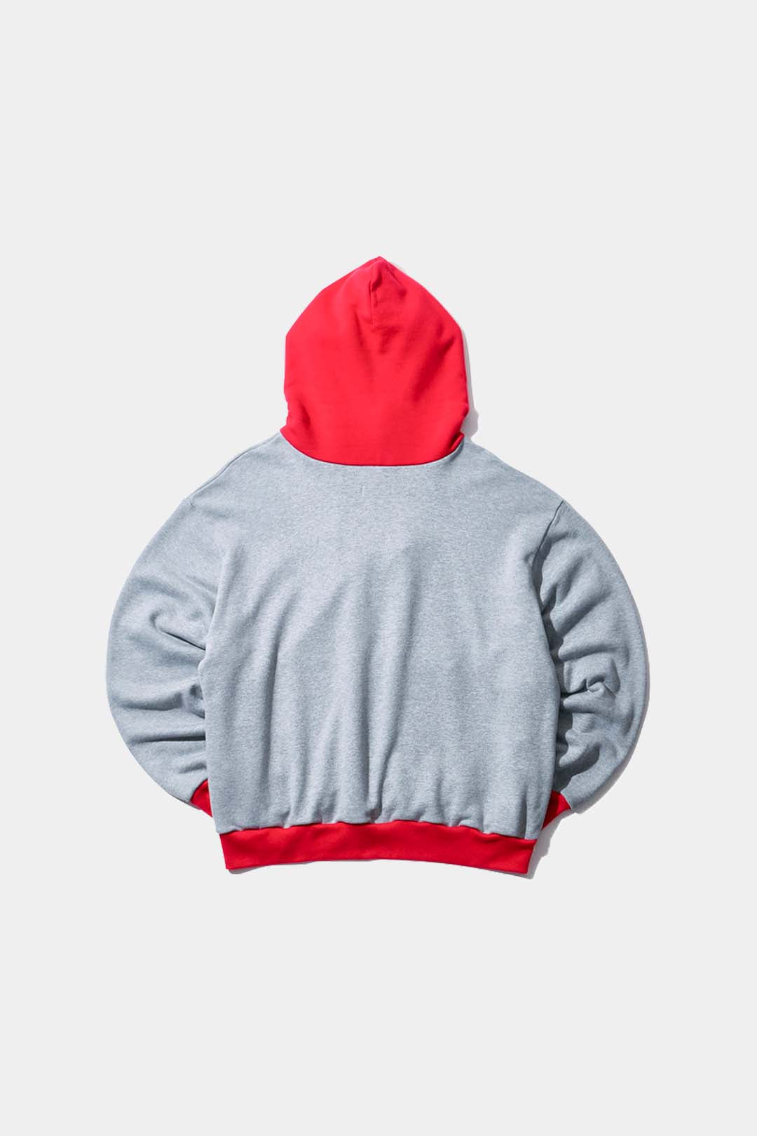 【KOOKY ZOO 】2TONE HOODIE / GRAY × RED