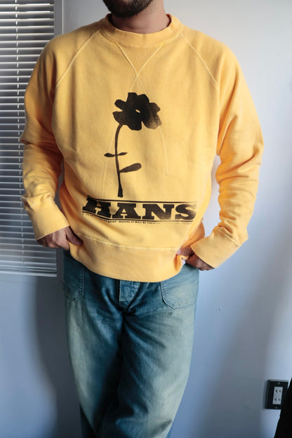 【HANS】FLOWER PRINT SWEAT / YELLOW