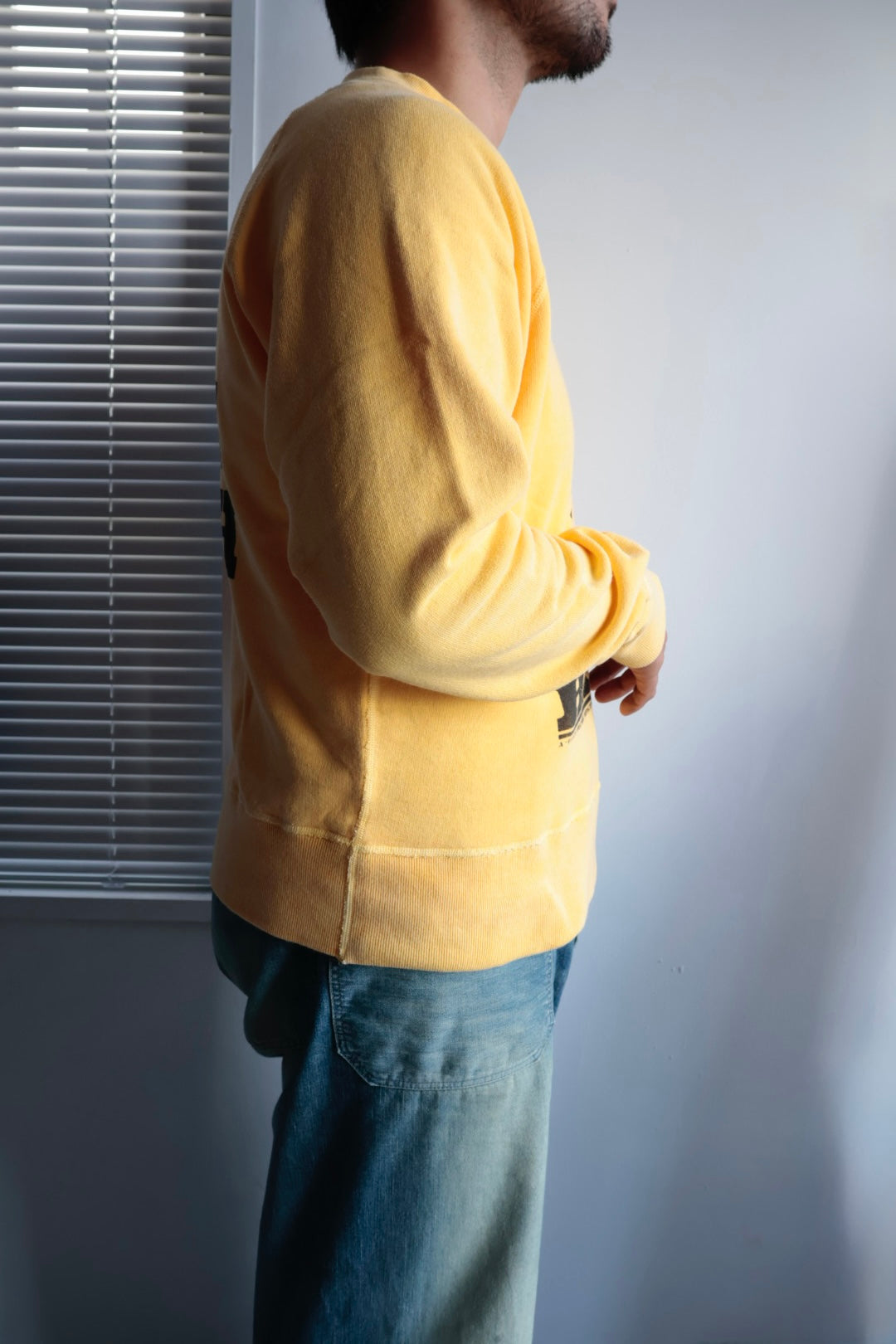【HANS】FLOWER PRINT SWEAT / YELLOW