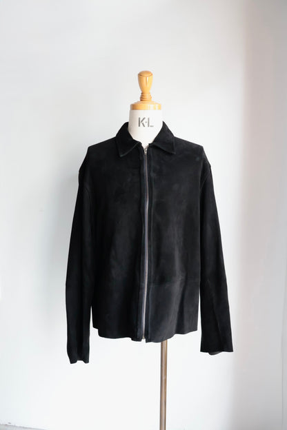 [barbell object] Leather jacket / black