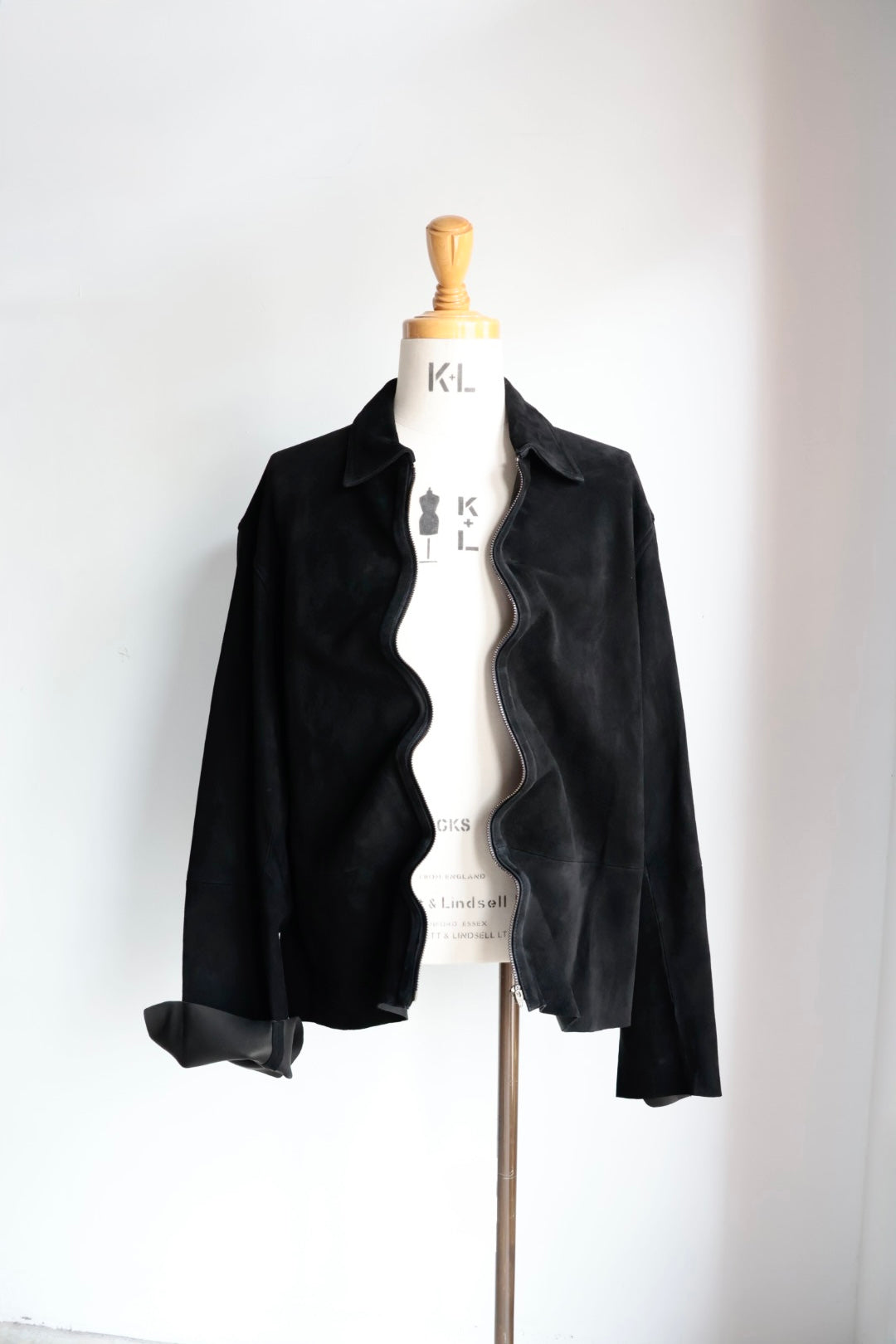 [barbell object] Leather jacket / black
