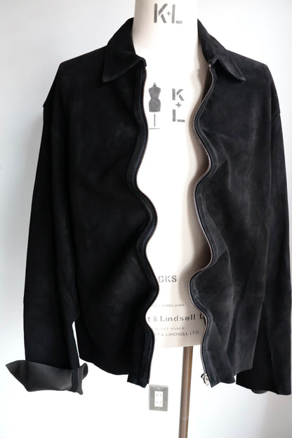 [barbell object] Leather jacket / black