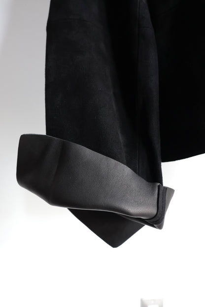 [barbell object] Leather jacket / black