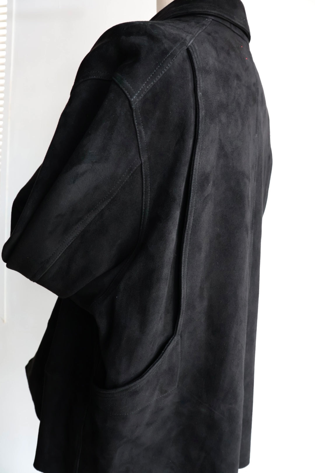 [barbell object] Leather jacket / black