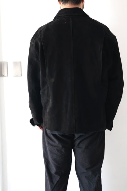 [barbell object] Leather jacket / black