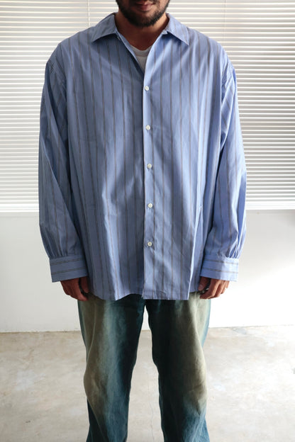 【Urig】STRIPE SIDE HIDE POCKET SHIRT LS