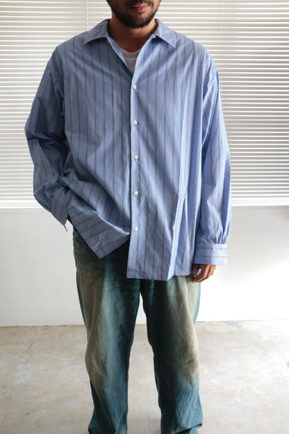 【Urig】STRIPE SIDE HIDE POCKET SHIRT LS