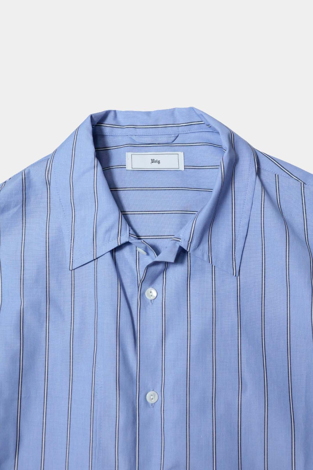 【Urig】STRIPE SIDE HIDE POCKET SHIRT LS