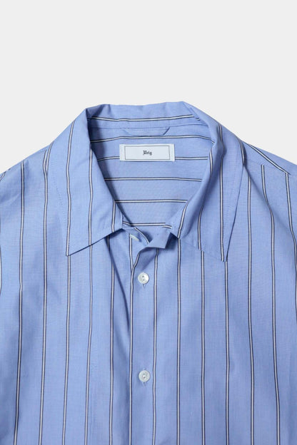 【Urig】STRIPE SIDE HIDE POCKET SHIRT LS