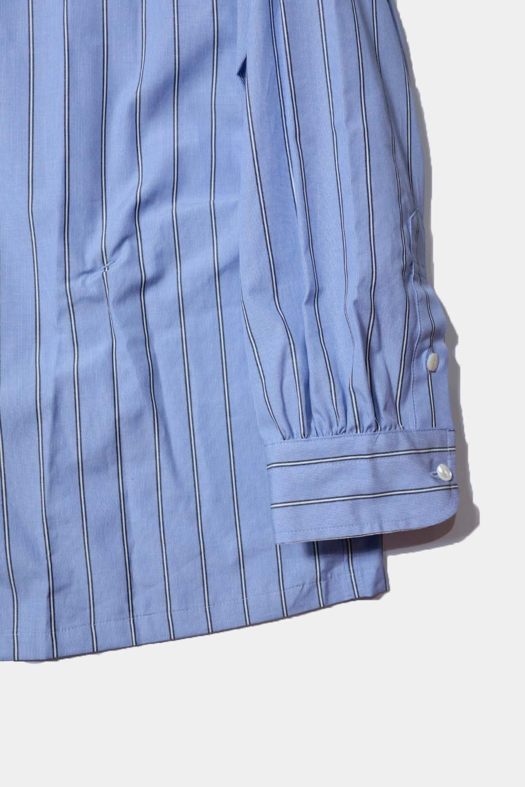 【Urig】STRIPE SIDE HIDE POCKET SHIRT LS