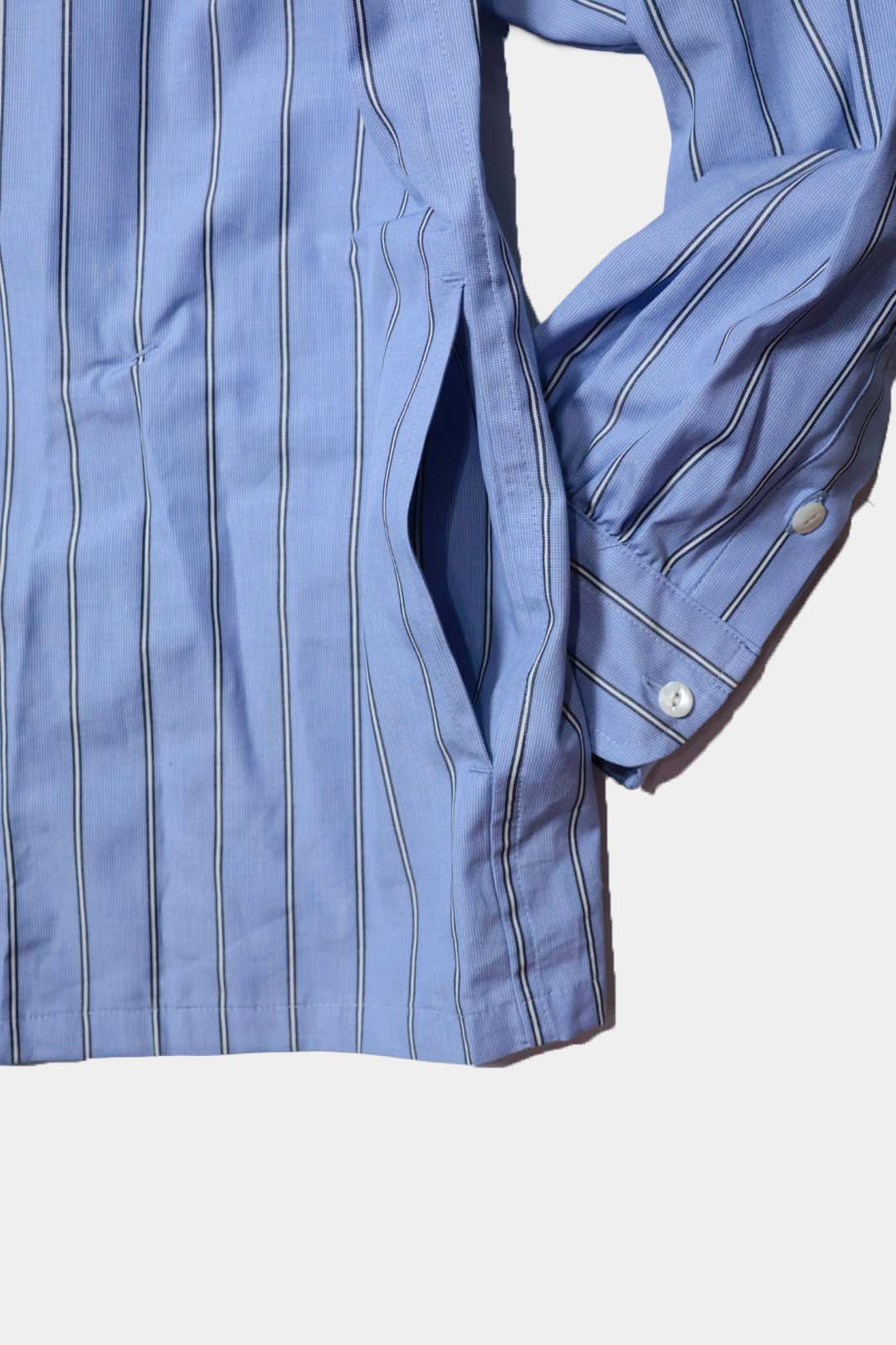【Urig】STRIPE SIDE HIDE POCKET SHIRT LS