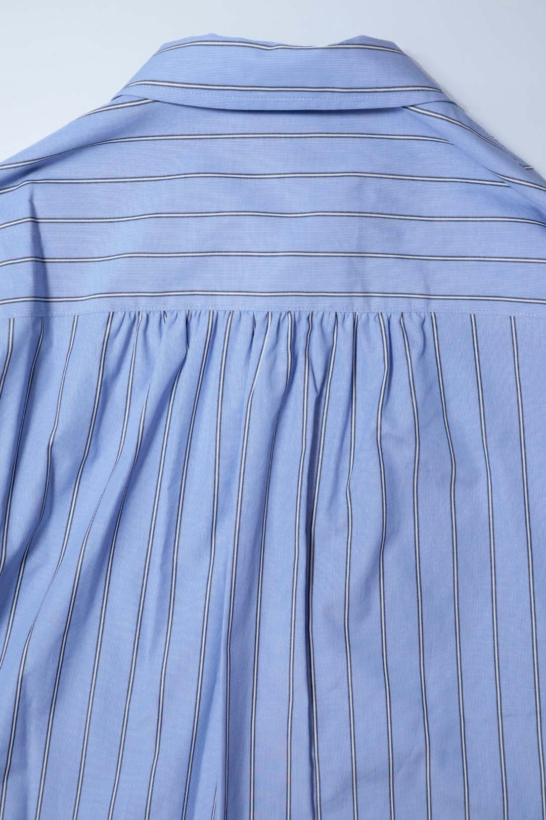 【Urig】STRIPE SIDE HIDE POCKET SHIRT LS