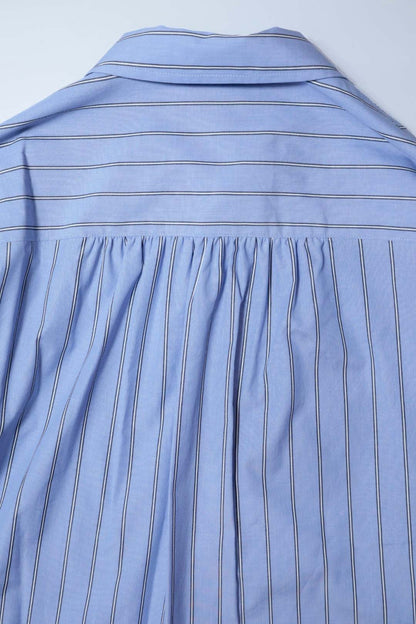【Urig】STRIPE SIDE HIDE POCKET SHIRT LS
