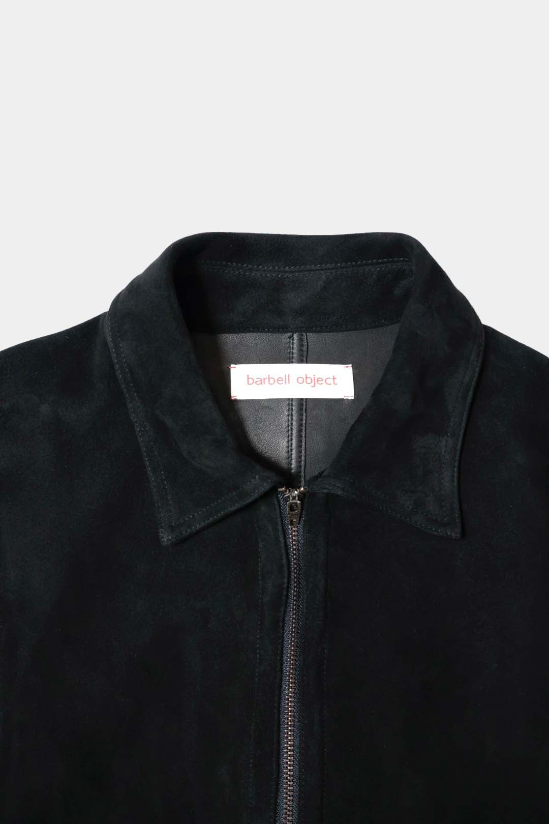 [barbell object] Leather jacket / black