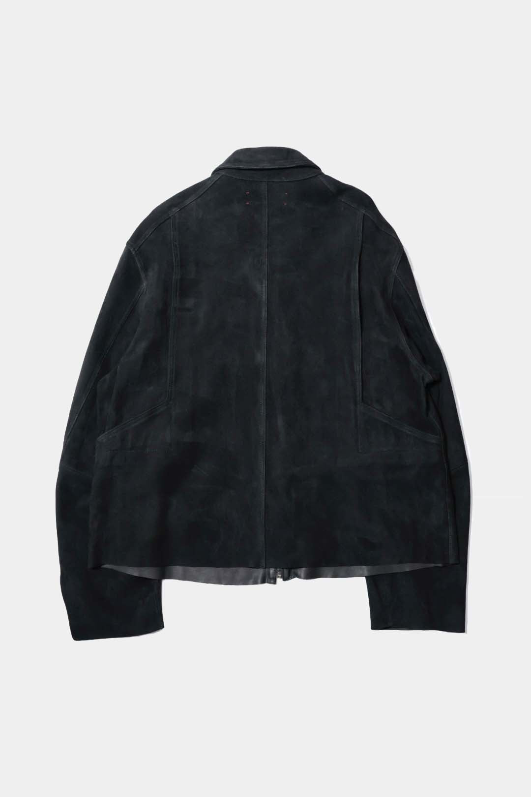 [barbell object] Leather jacket / black