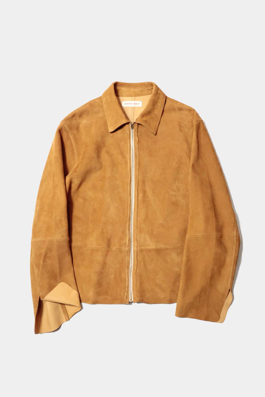 【barbell object】leather jkt / sand