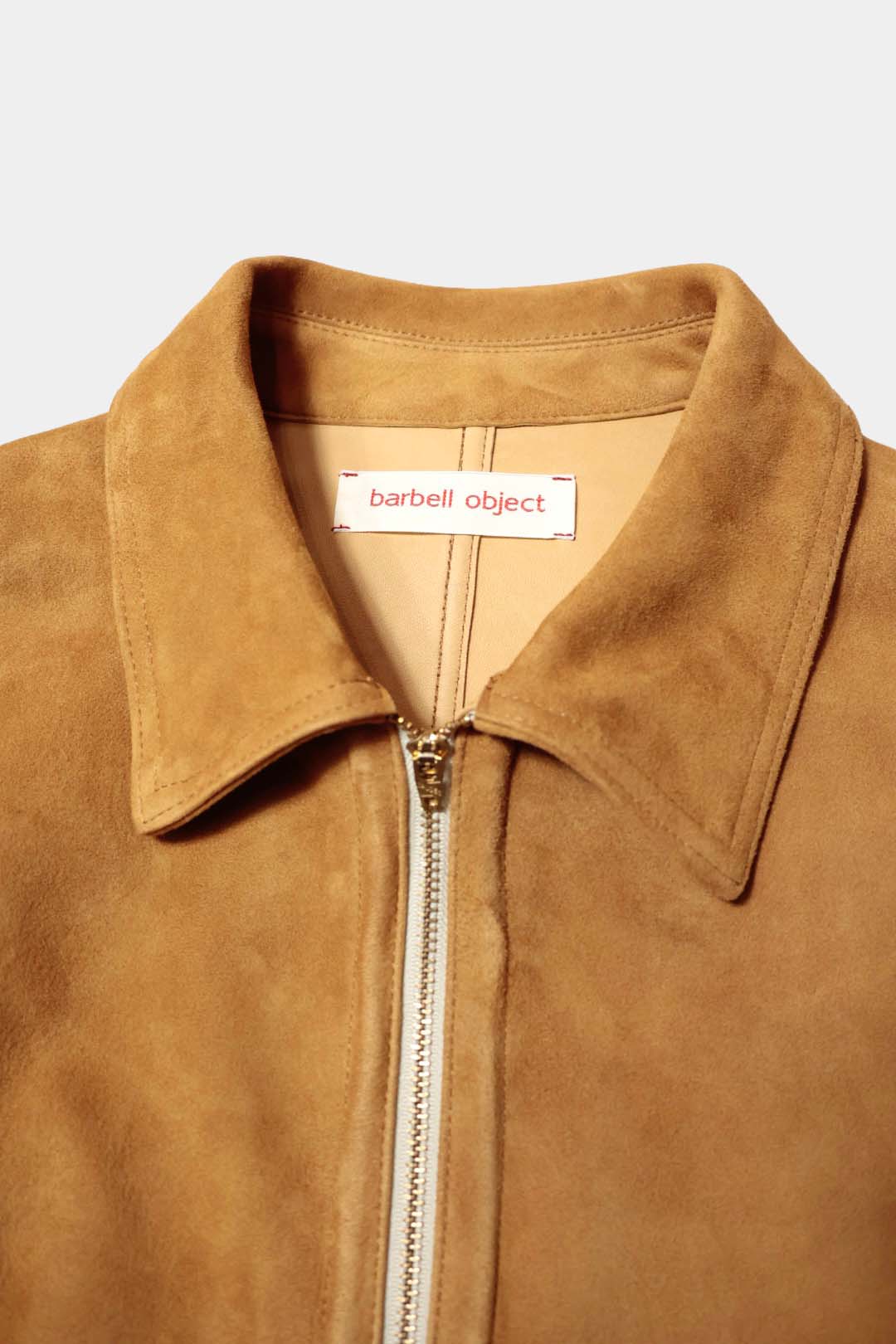 【barbell object】leather jkt / sand