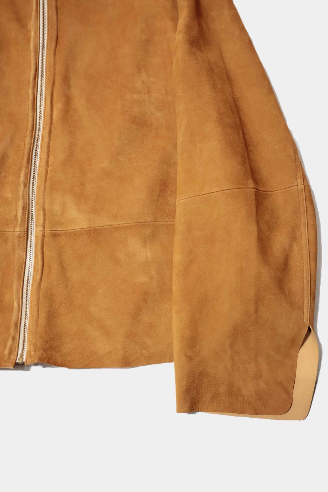 【barbell object】leather jkt / sand