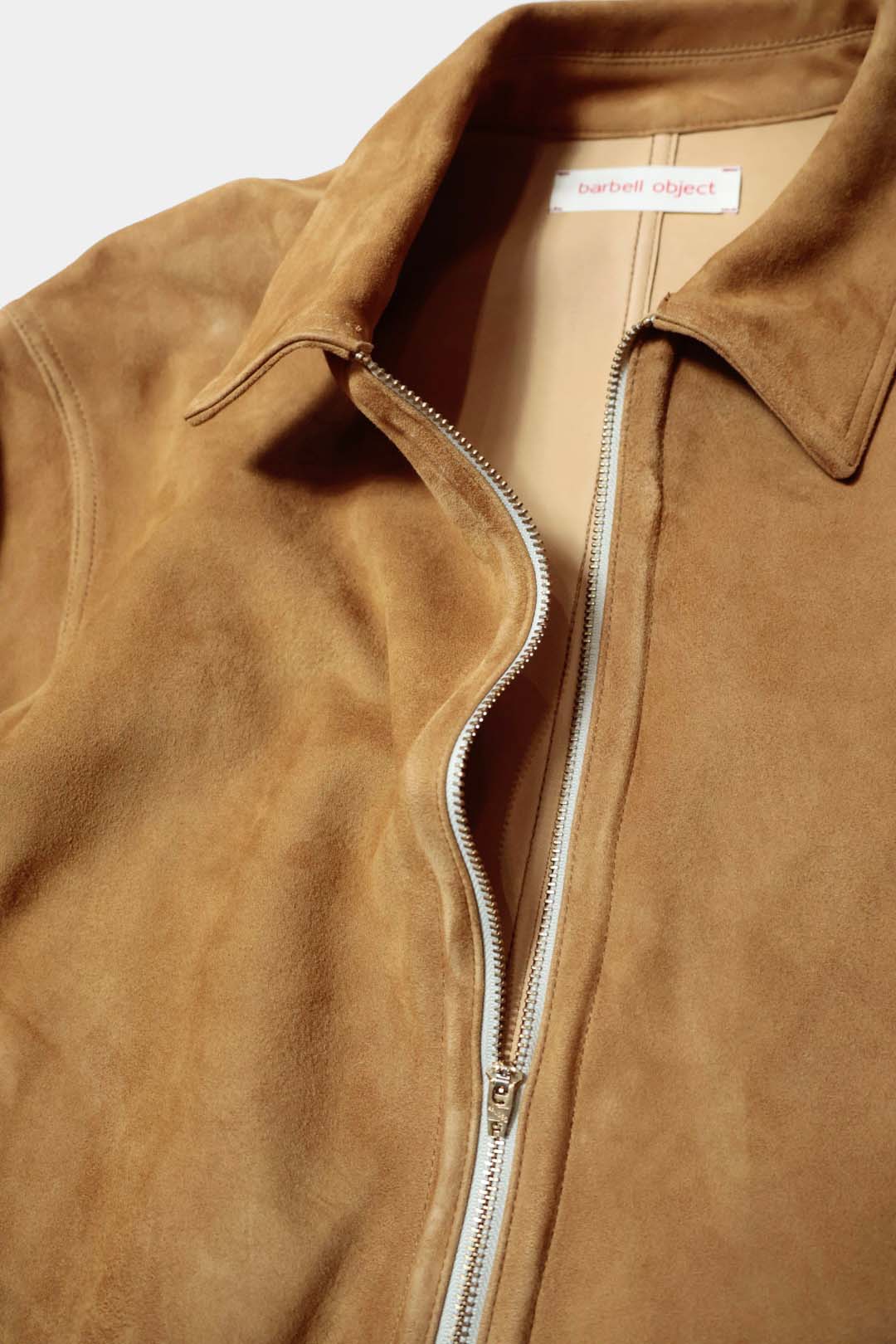 【barbell object】leather jkt / sand