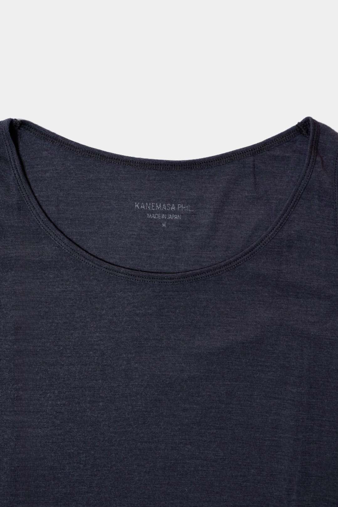 【KANEMASA PHIL.】18G Wool Pack Tank / CHARCOAL
