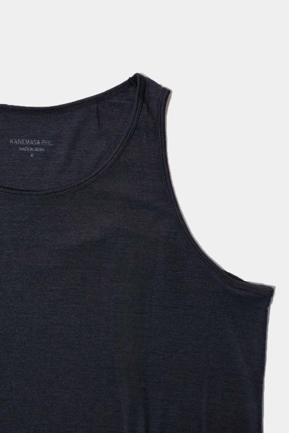 【KANEMASA PHIL.】18G Wool Pack Tank / CHARCOAL