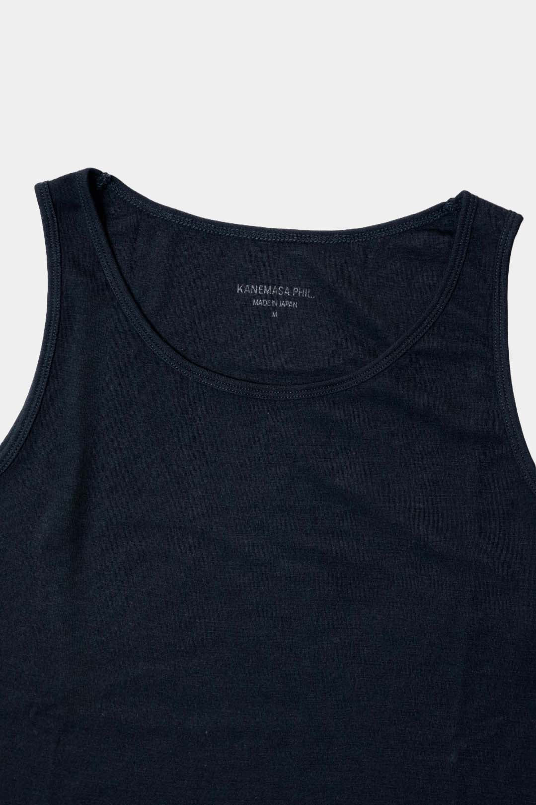 【KANEMASA PHIL.】18G Wool Pack Tank / BLACK