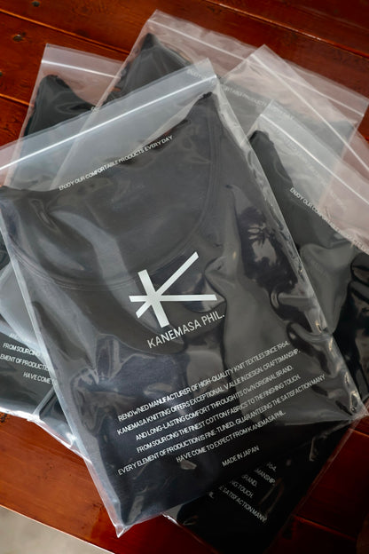 【KANEMASA PHIL.】18G Wool Pack Tank / BLACK