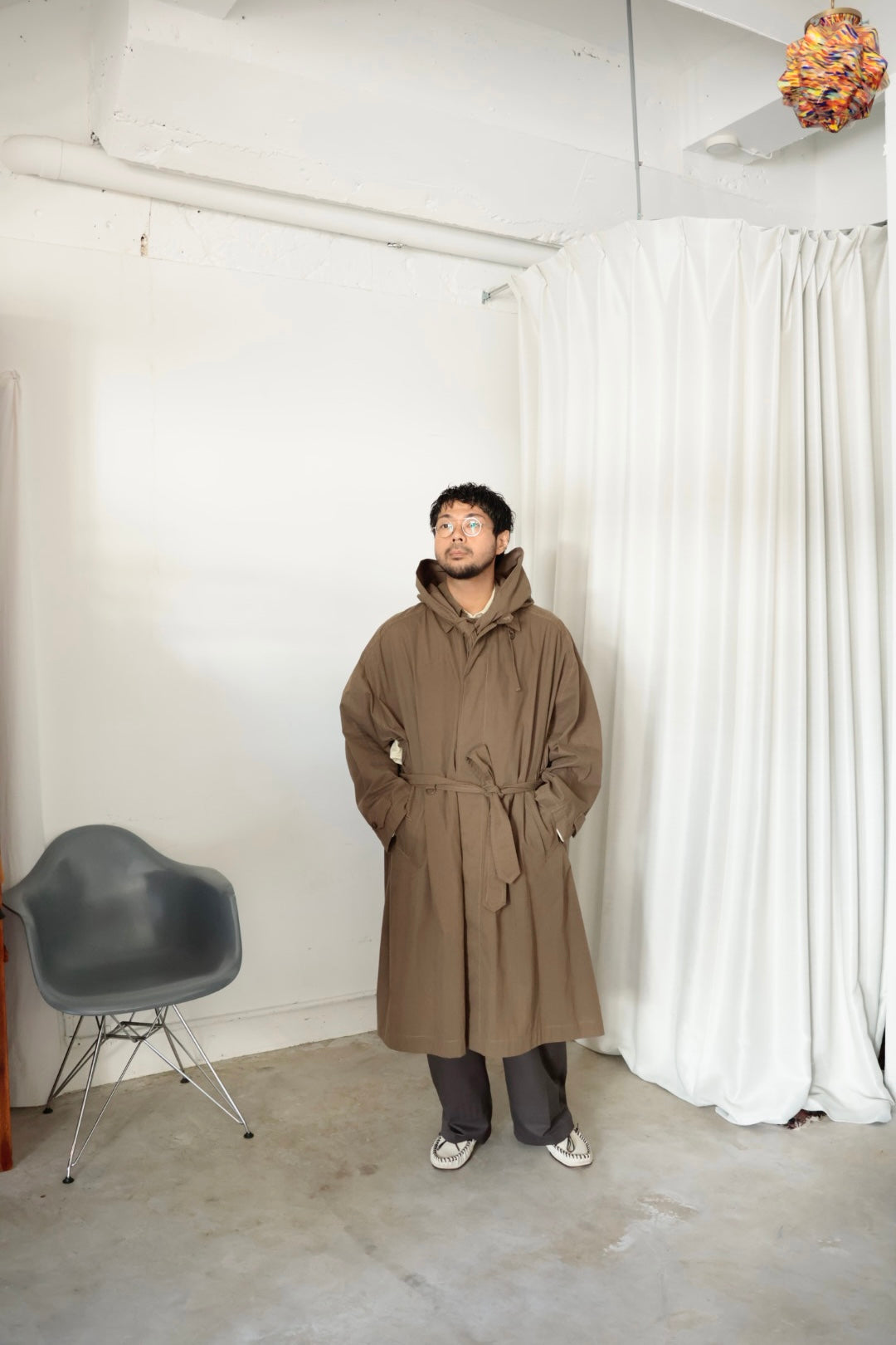 【i'm here:】HAOLI TRENCH COAT : / KHAKI
