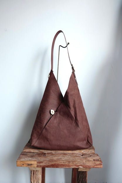 【Post Production】Hobo Bag / Horse Nubuck / Brown