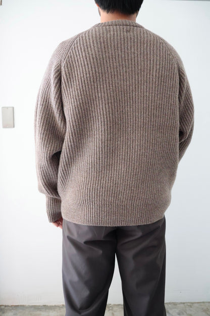【Urig】5G KNIT CREW NECK PO / ETOUPE