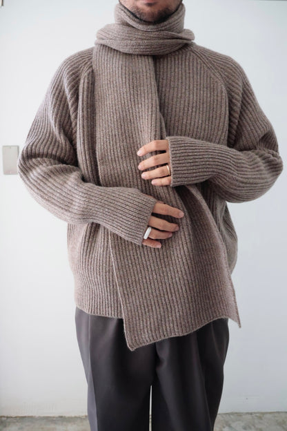 【Urig】5G KNIT MUFFLER / Etoupe , Navy