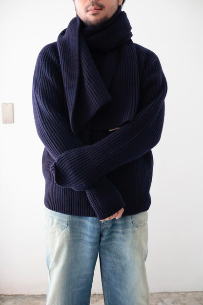 【Urig】5G KNIT MUFFLER / Etoupe , Navy
