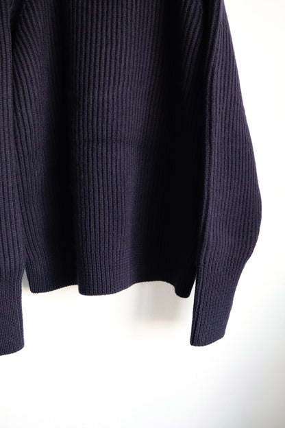 【Urig】5G KNIT CREW NECK PO / NAVY