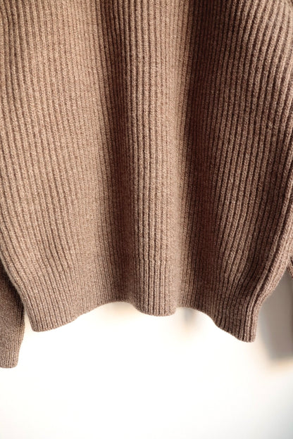 【Urig】5G KNIT CREW NECK PO / ETOUPE