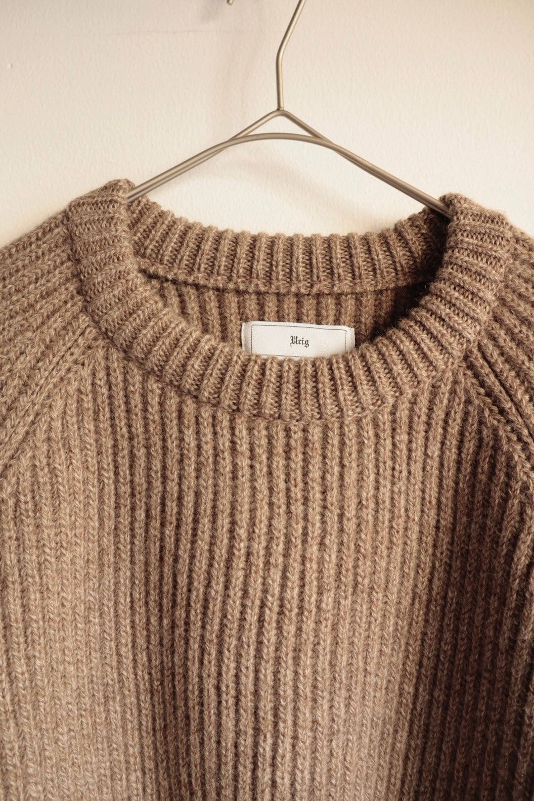 【Urig】5G KNIT CREW NECK PO / ETOUPE