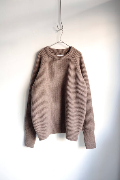 【Urig】5G KNIT CREW NECK PO / ETOUPE