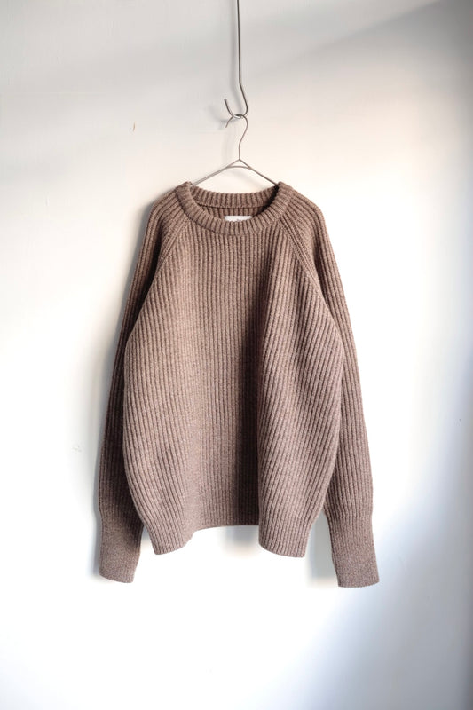【Urig】5G KNIT CREW NECK PO / ETOUPE