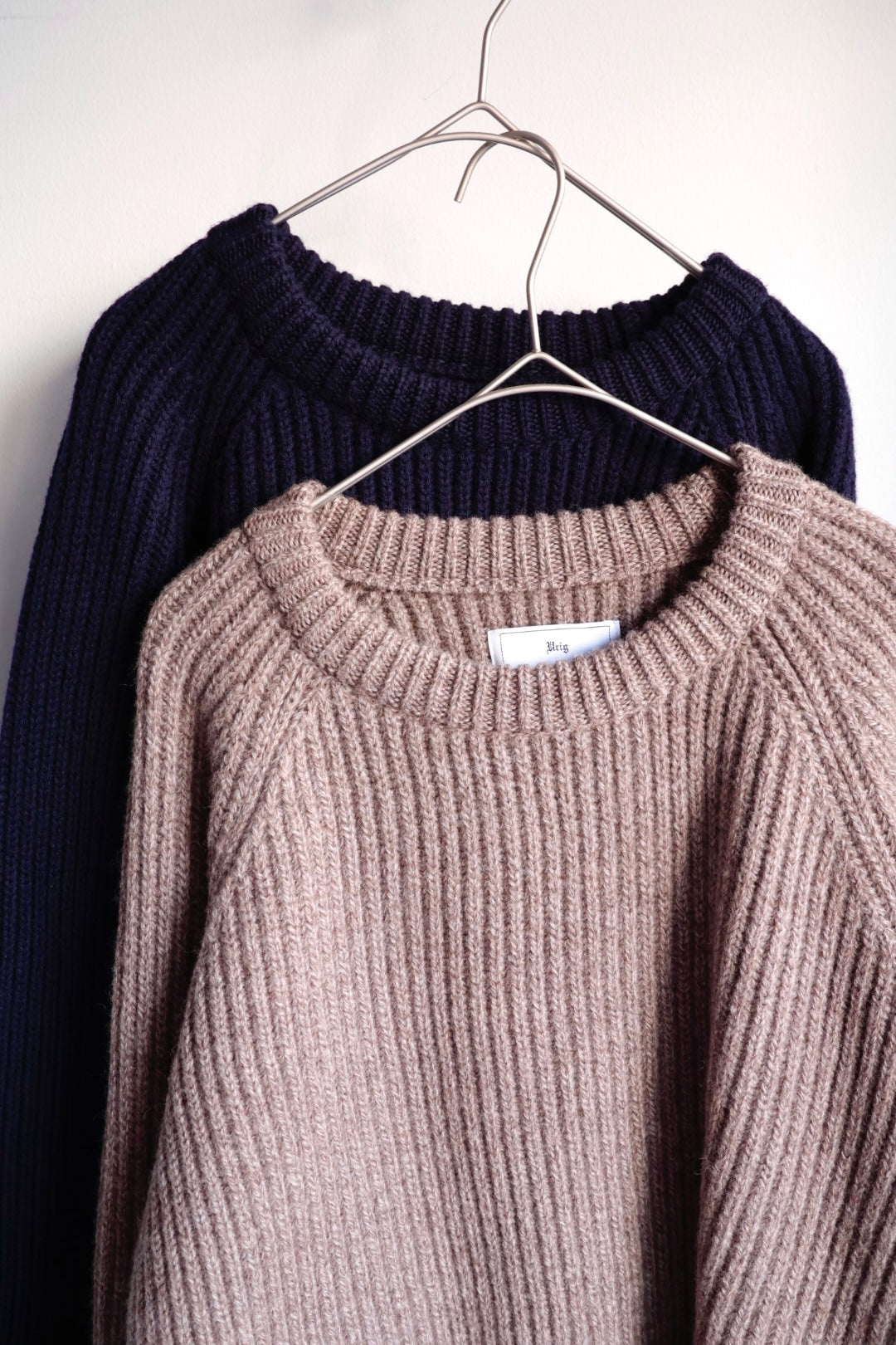 【Urig】5G KNIT CREW NECK PO / ETOUPE