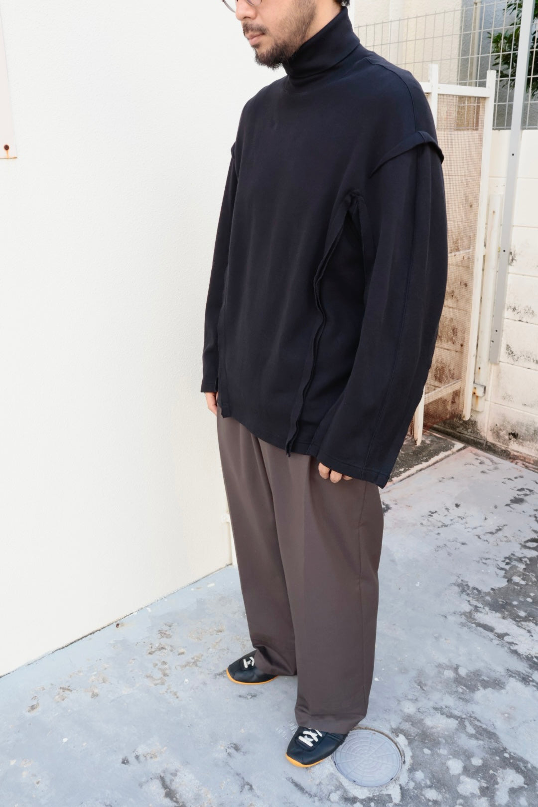 【i'm here:】"SLIT" JERSEY: / BLACK