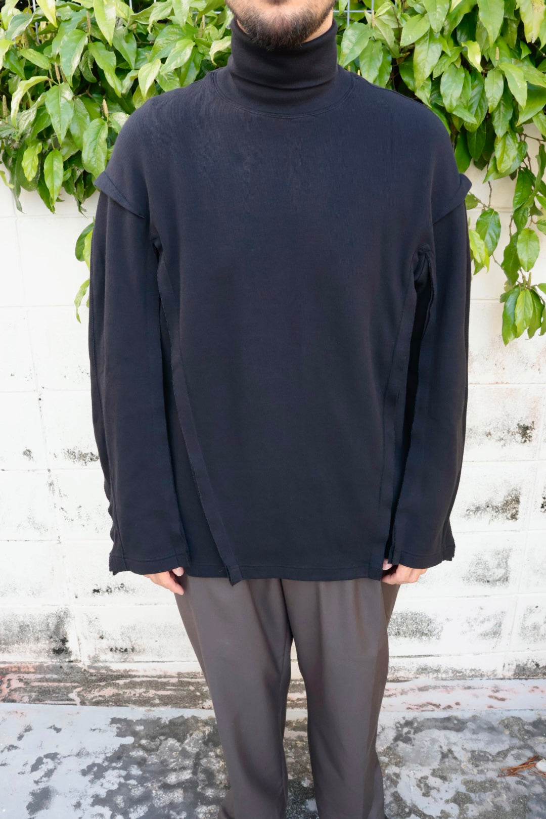 【i'm here:】"SLIT" JERSEY: / BLACK