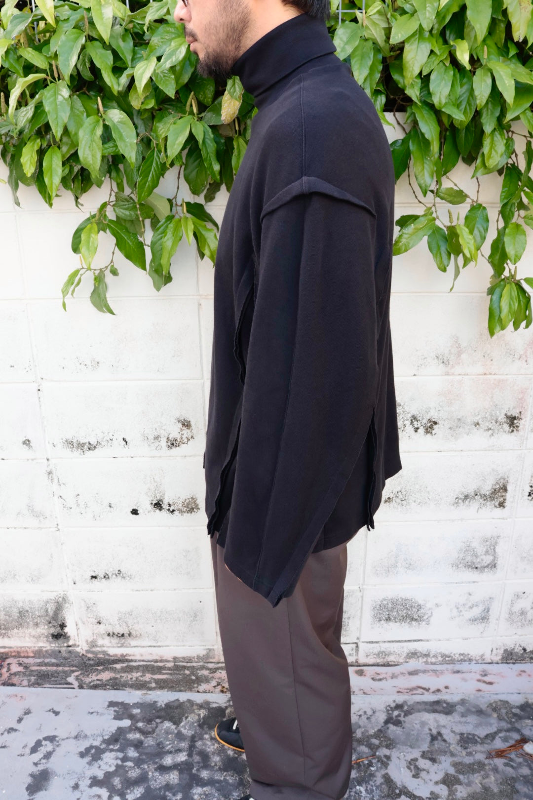 【i'm here:】"SLIT" JERSEY: / BLACK