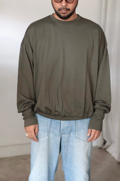 【barbell object】 wool bo top / khaki