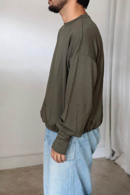 【barbell object】 wool bo top / khaki