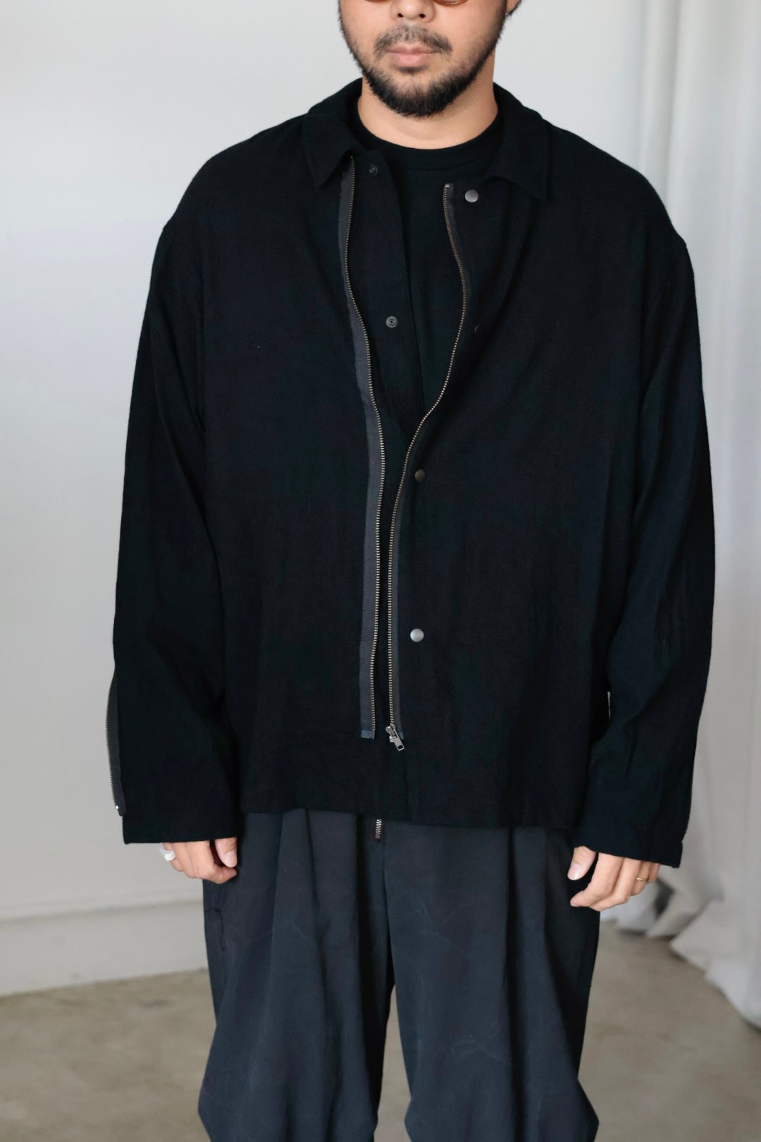 【barbell object】zipper bl / black