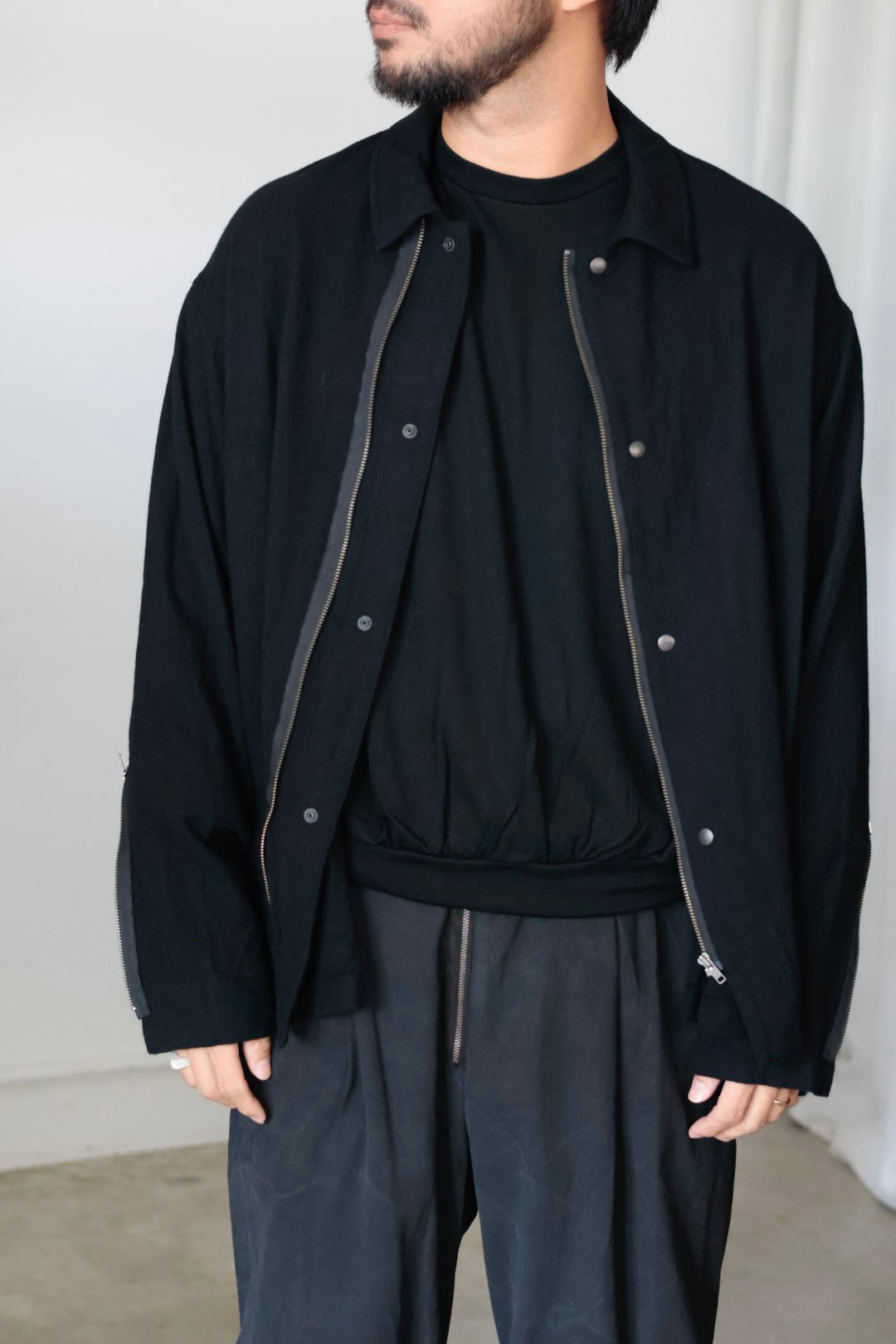 【barbell object】zipper bl / black